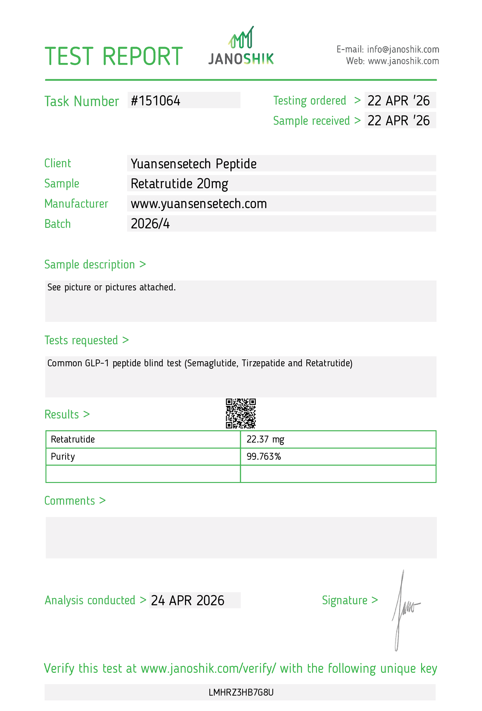 RT20 COA151064